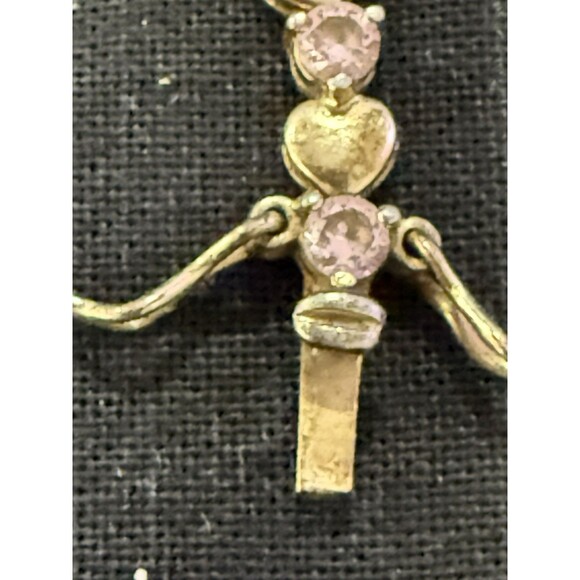 BGZ 925 Sterling Silver Pink Cubic Zirconia Tennis Bracelet 7.5” Box Clasp - Picture 7 of 10